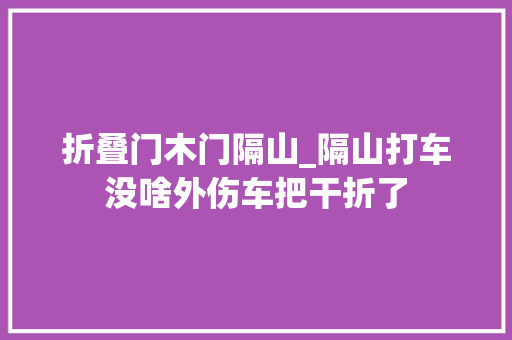 折叠门木门隔山_隔山打车没啥外伤车把干折了