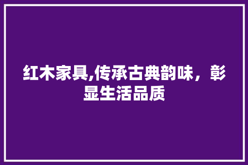 红木家具,传承古典韵味，彰显生活品质