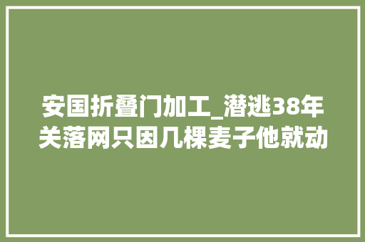 安国折叠门加工_潜逃38年关落网只因几棵麦子他就动了杀机