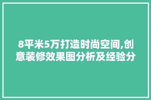 8平米5万打造时尚空间,创意装修效果图分析及经验分享