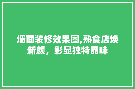 墙面装修效果图,熟食店焕新颜，彰显独特品味