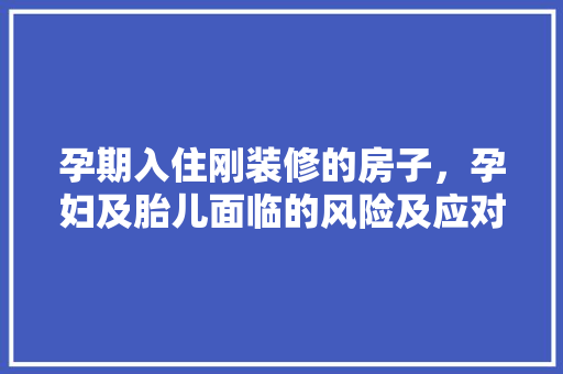 孕期入住刚装修的房子，孕妇及胎儿面临的风险及应对措施