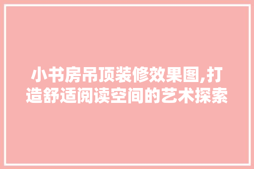 小书房吊顶装修效果图,打造舒适阅读空间的艺术探索
