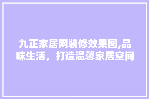 九正家居网装修效果图,品味生活，打造温馨家居空间