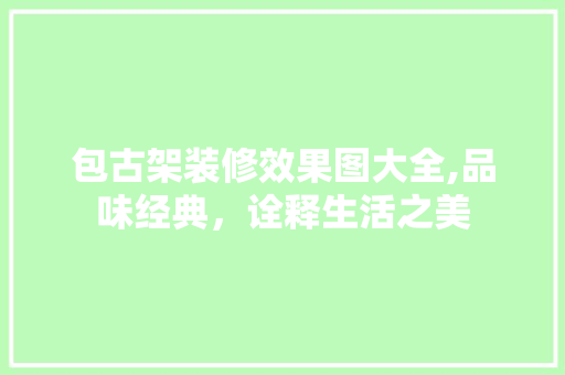 包古架装修效果图大全,品味经典，诠释生活之美