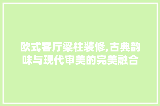 欧式客厅梁柱装修,古典韵味与现代审美的完美融合