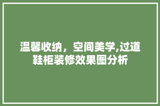 温馨收纳，空间美学,过道鞋柜装修效果图分析