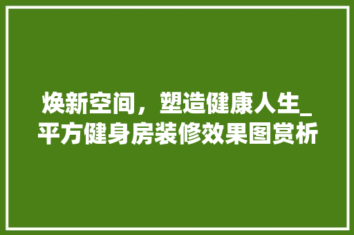 焕新空间，塑造健康人生_平方健身房装修效果图赏析