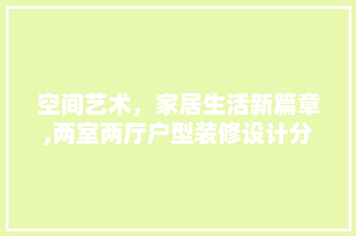 空间艺术，家居生活新篇章,两室两厅户型装修设计分析