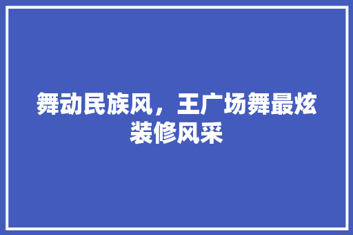 舞动民族风，王广场舞最炫装修风采