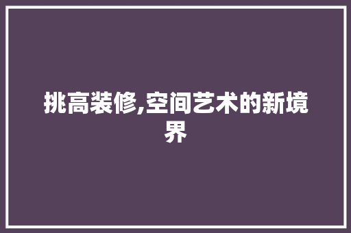 挑高装修,空间艺术的新境界