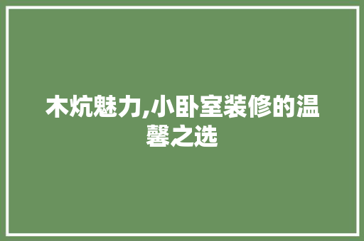 木炕魅力,小卧室装修的温馨之选