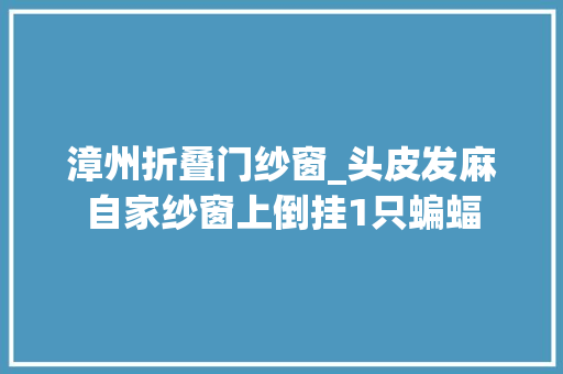 漳州折叠门纱窗_头皮发麻自家纱窗上倒挂1只蝙蝠
