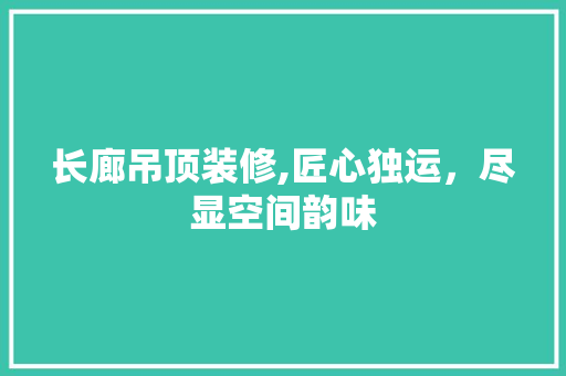 长廊吊顶装修,匠心独运，尽显空间韵味