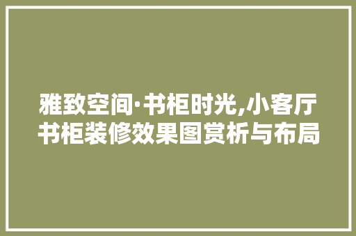 雅致空间·书柜时光,小客厅书柜装修效果图赏析与布局建议