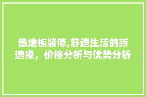 热地板装修,舒适生活的新选择，价格分析与优势分析