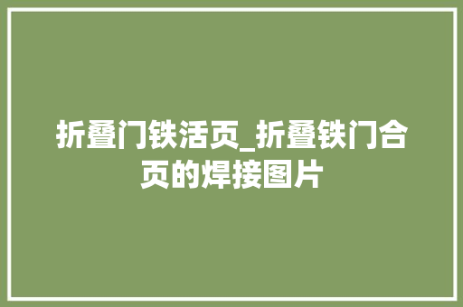 折叠门铁活页_折叠铁门合页的焊接图片