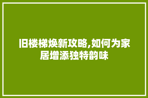 旧楼梯焕新攻略,如何为家居增添独特韵味