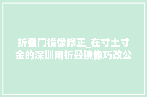 折叠门镜像修正_在寸土寸金的深圳用折叠镜像巧改公寓