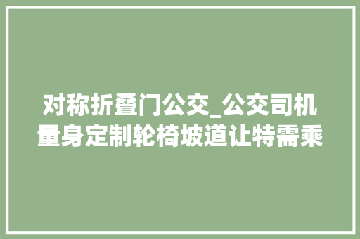 对称折叠门公交_公交司机量身定制轮椅坡道让特需乘客暖心出行