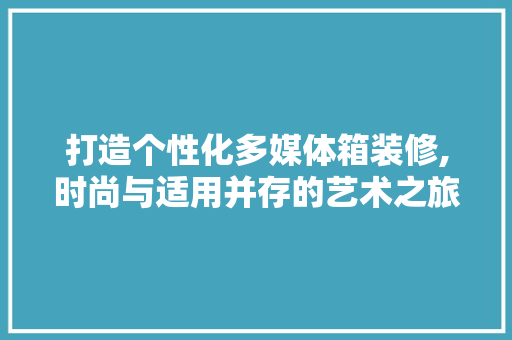 打造个性化多媒体箱装修,时尚与适用并存的艺术之旅