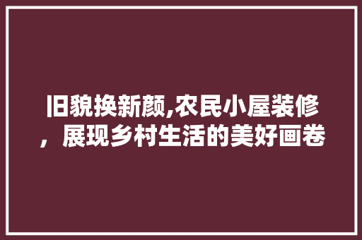 旧貌换新颜,农民小屋装修，展现乡村生活的美好画卷