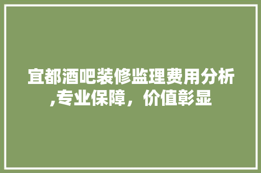 宜都酒吧装修监理费用分析,专业保障，价值彰显