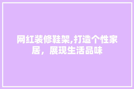 网红装修鞋架,打造个性家居，展现生活品味