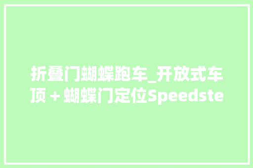 折叠门蝴蝶跑车_开放式车顶＋蝴蝶门定位Speedster跑车的方程豹豹9能知足超跑梦