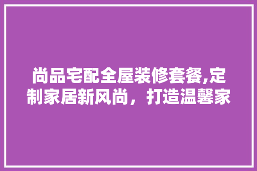 尚品宅配全屋装修套餐,定制家居新风尚，打造温馨家居生活