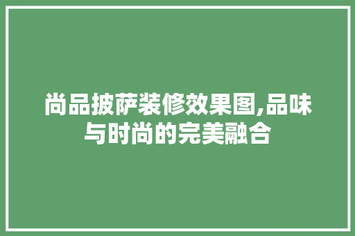 尚品披萨装修效果图,品味与时尚的完美融合