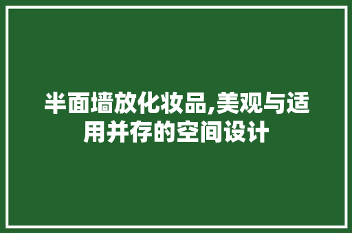 半面墙放化妆品,美观与适用并存的空间设计