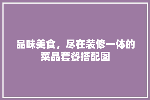 品味美食，尽在装修一体的菜品套餐搭配图