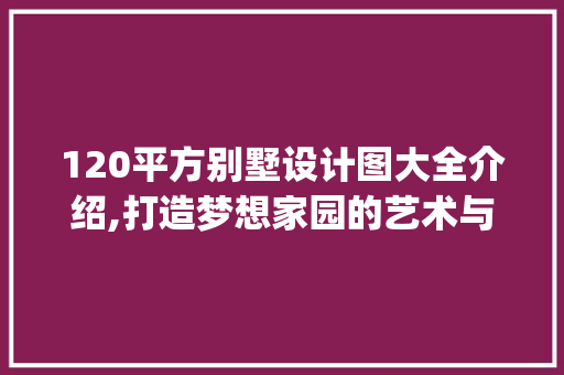 120平方别墅设计图大全介绍,打造梦想家园的艺术与科学_120平方别墅图纸设计图大全