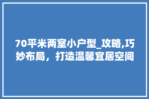 70平米两室小户型_攻略,巧妙布局，打造温馨宜居空间_70平方两室小户型_图