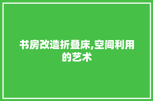 书房改造折叠床,空间利用的艺术