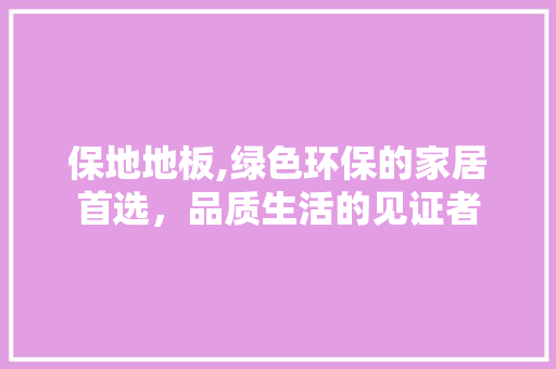 保地地板,绿色环保的家居首选，品质生活的见证者