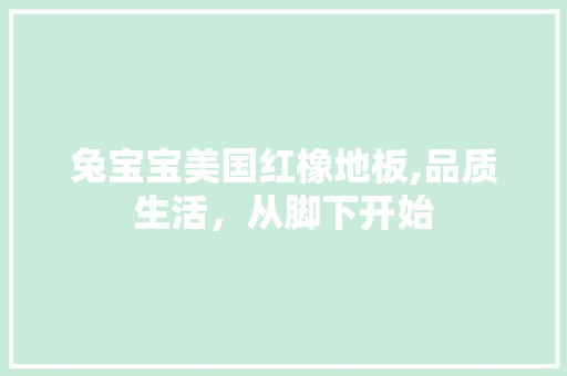 兔宝宝美国红橡地板,品质生活，从脚下开始