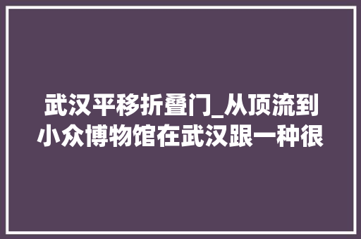 武汉平移折叠门_从顶流到小众博物馆在武汉跟一种很有文化的风