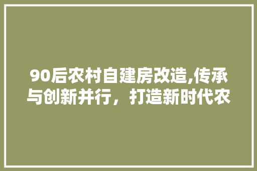 90后农村自建房改造,传承与创新并行，打造新时代农村家园 实木门