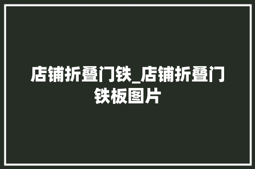 店铺折叠门铁_店铺折叠门铁板图片