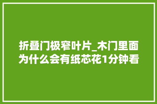 折叠门极窄叶片_木门里面为什么会有纸芯花1分钟看看这个买门再也不被坑