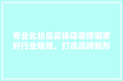 专业化妆品实体店装修哪家好行业翘楚，打造品牌新形象