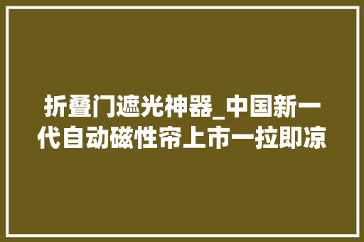 折叠门遮光神器_中国新一代自动磁性帘上市一拉即凉3秒安装车车都适配
