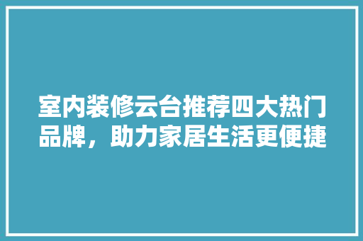 室内装修云台推荐四大热门品牌，助力家居生活更便捷