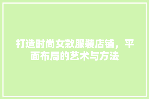 打造时尚女款服装店铺，平面布局的艺术与方法 实木门