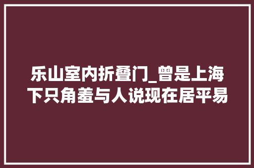 乐山室内折叠门_曾是上海下只角羞与人说现在居平易近到处分享中心发生了什么