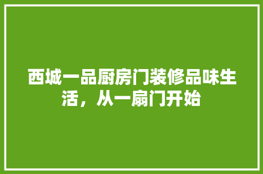 西城一品厨房门装修品味生活，从一扇门开始
