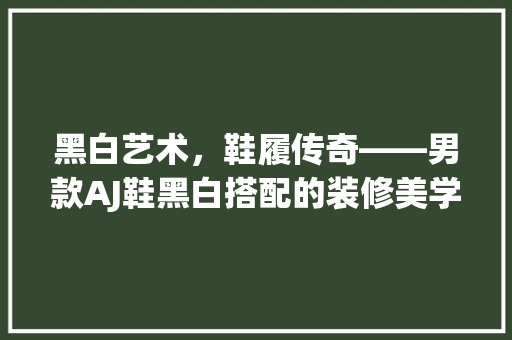 黑白艺术，鞋履传奇——男款AJ鞋黑白搭配的装修美学