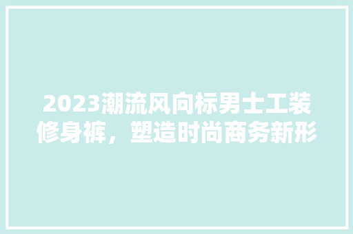 2023潮流风向标男士工装修身裤，塑造时尚商务新形象